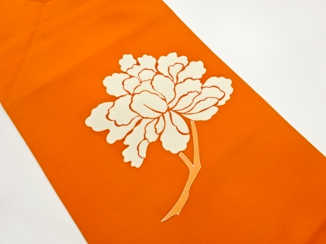 塩瀬牡丹模様名古屋帯